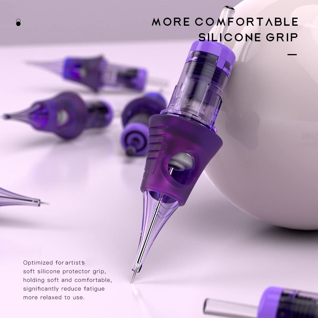 Professional Tattoo Cartridge Needles : Anti-Spitback + Finger Ledge