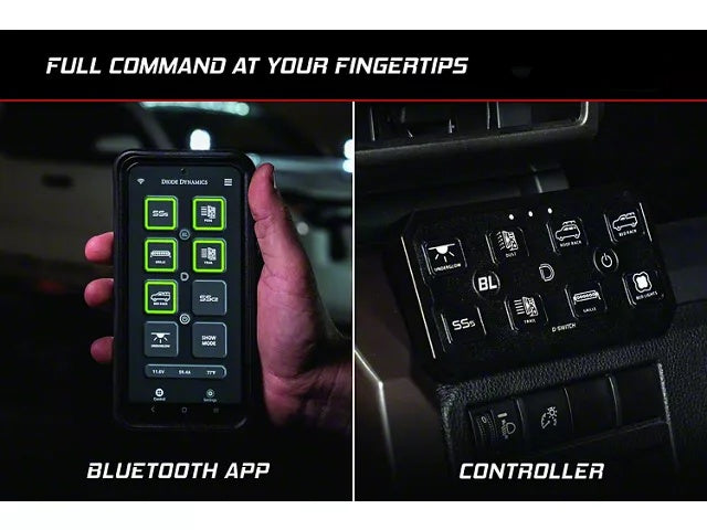 8-Channel Bluetooth Switch Panel : 125A Max for 12V Accessories