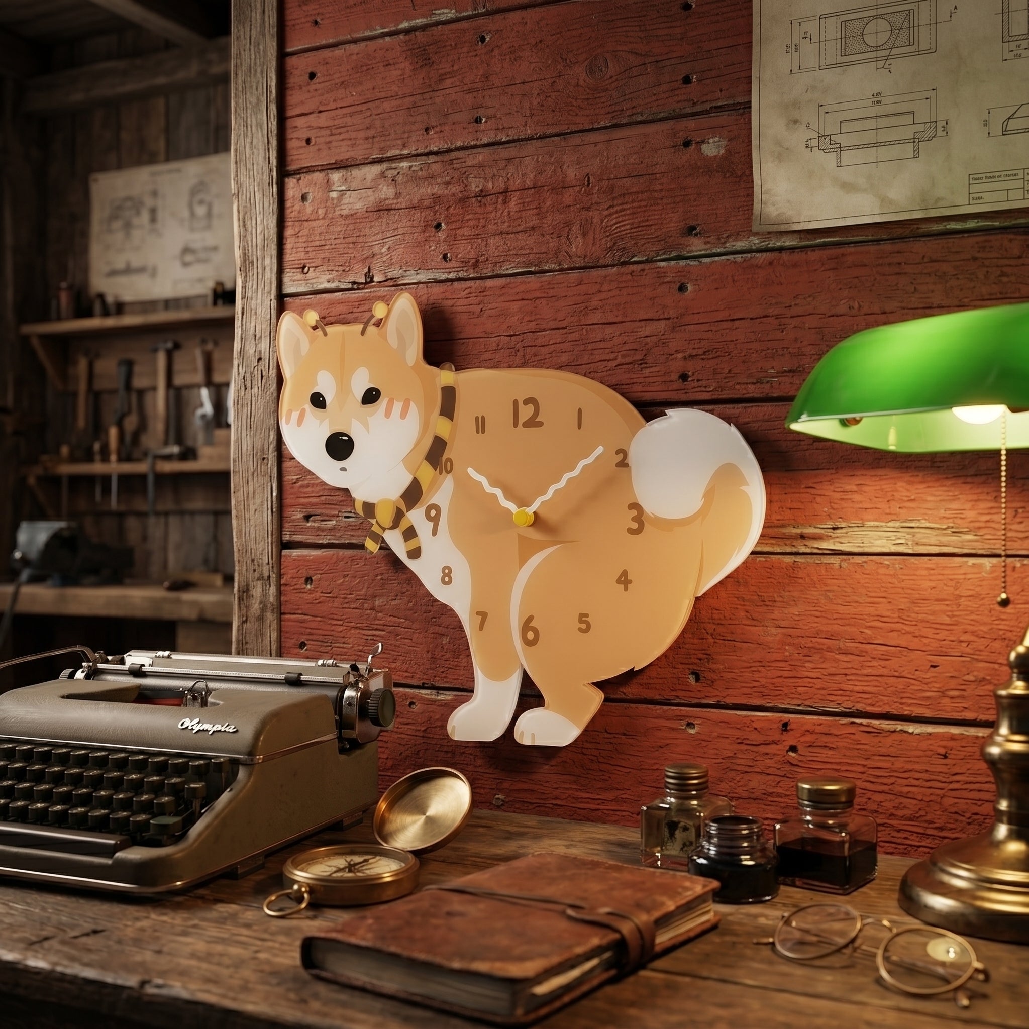 Shiba Inu Wall Clock Decorative Design