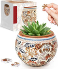 3D Jigsaw Puzzle Flowerpot : 80 Curved Pieces + Dual Layer Design