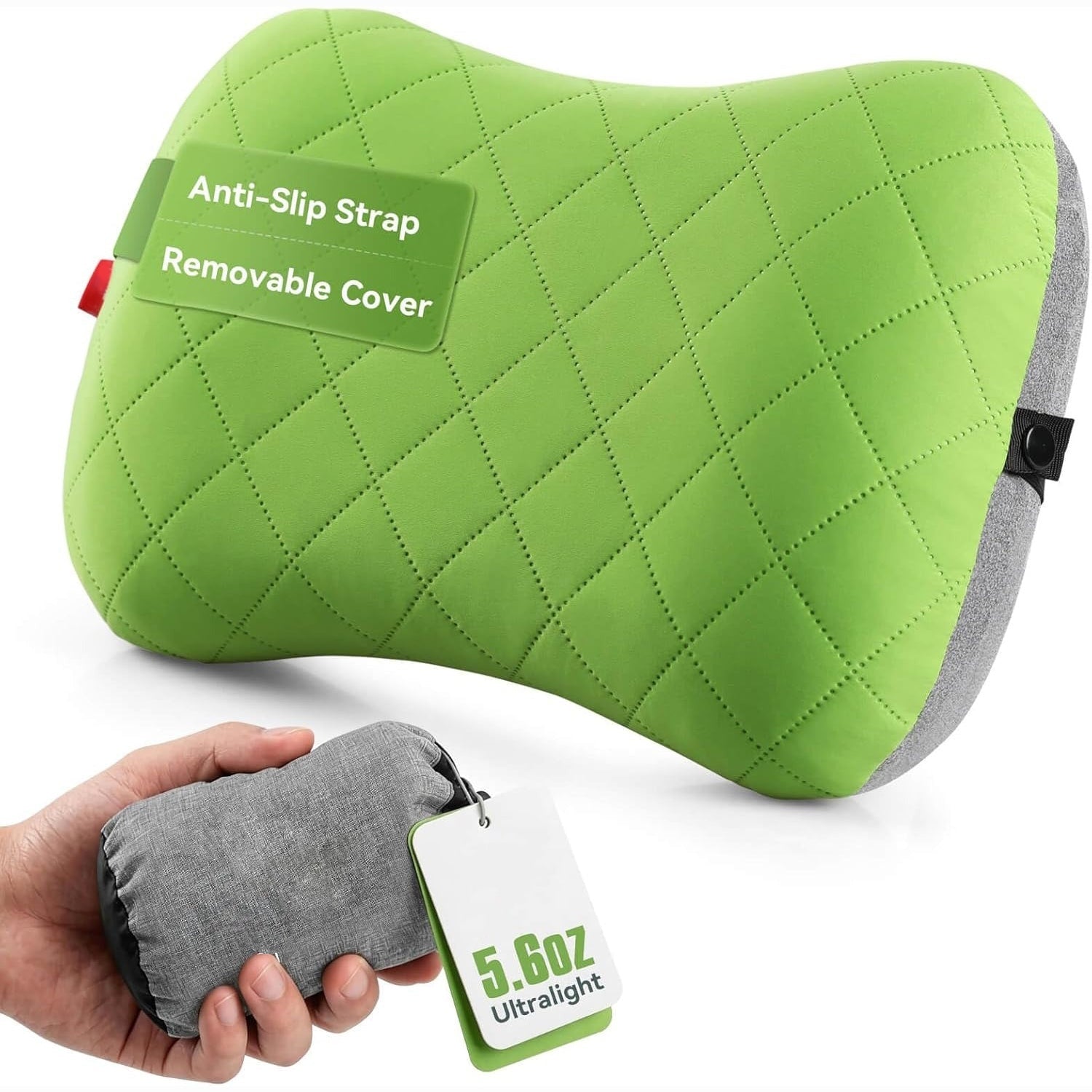 Ultralight Inflatable Pillow with Removable Cover