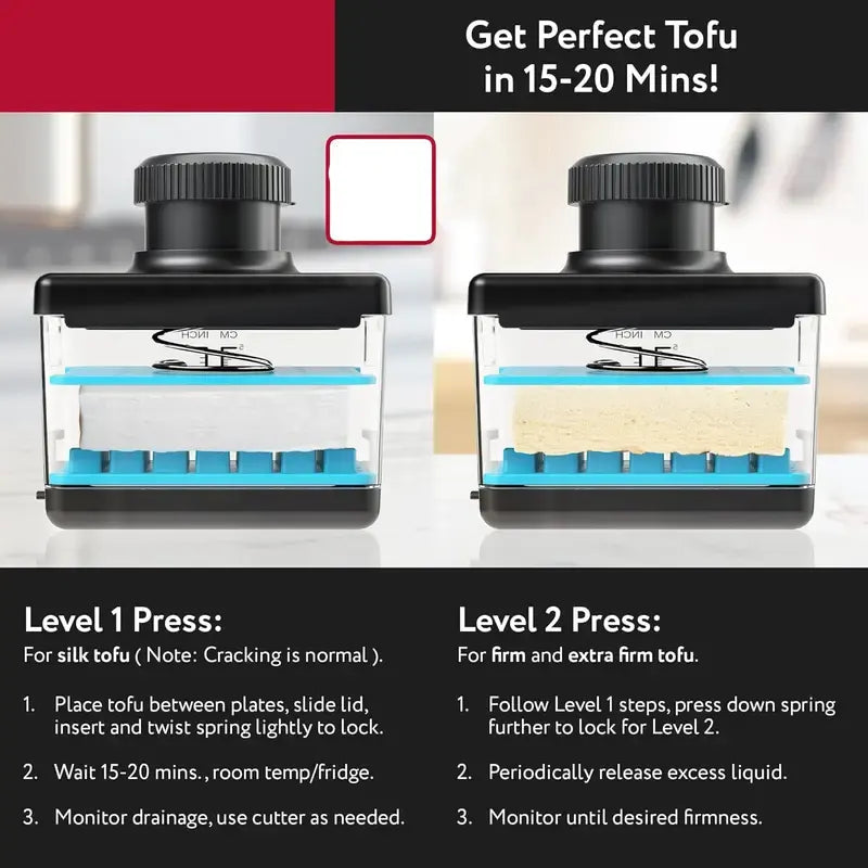 Tofu Press – Dishwasher Safe | 2 Pressure Levels